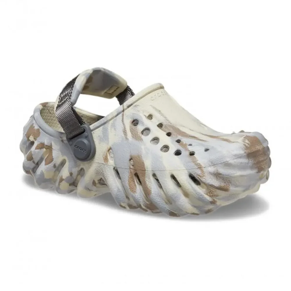 Crocs Echo 208466-2Y3 Clogs Toddler 5 Beige Marbled Comfort Casual Shoes SGN1675